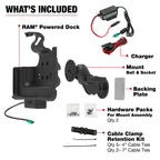 RAM-101-225B2-SAM52CP-V7CU:RAM-101-225B2-SAM52CP-V7CU_1:RAM® Powered Dock & Dashboard Mount for Samsung Tab Active5 Pro & ...
