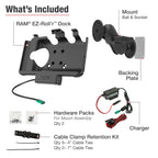 RAM-101-225B2-SAM60CP-V7CU:RAM-101-225B2-SAM60CP-V7CU_1:RAM® EZ-Roll'r™ USB-C Powered Mount for Samsung Tab Active5 & 3