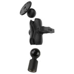 RAM-101-B-218-1U:RAM-101-B-218-1U_1:RAM® Short Double Ball Mount with Round Plate and 1/2" NPT Thread
