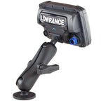 RAM-101-LO11:RAM-101-LO11_1:RAM® Double Ball Mount for Lowrance Elite-5 & Elite-7 Ti + More