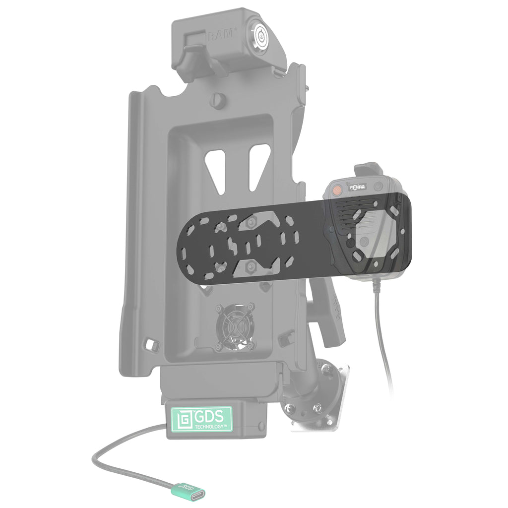 RAM-101-MIC1U:RAM-101-MIC1U_1:RAM® Short Bracket Adapter for Speakers & Microphones