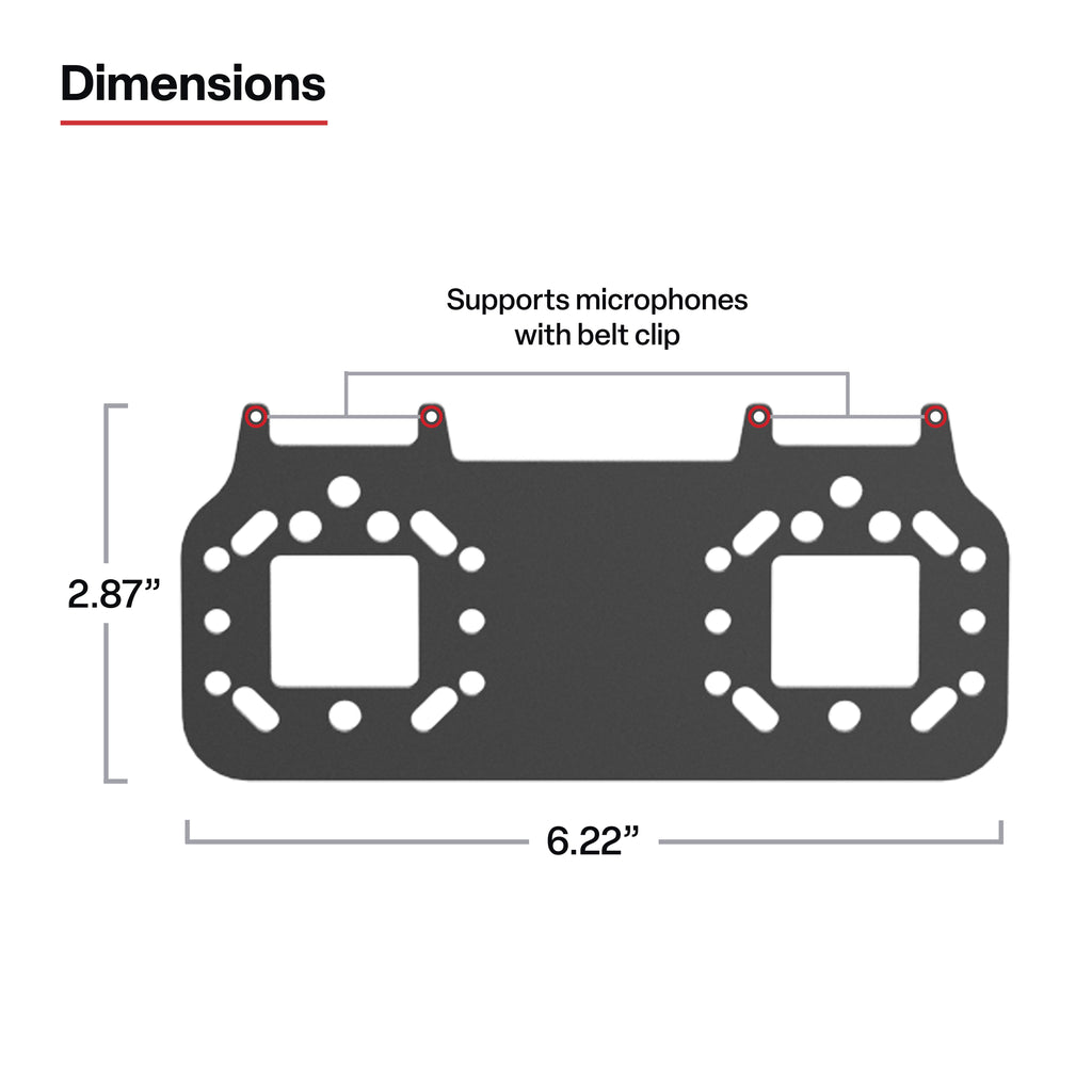 RAM-101-MIC4U:RAM-101-MIC4U_1:RAM® Short Bracket Adapter for PTT Remote Speaker Microphones