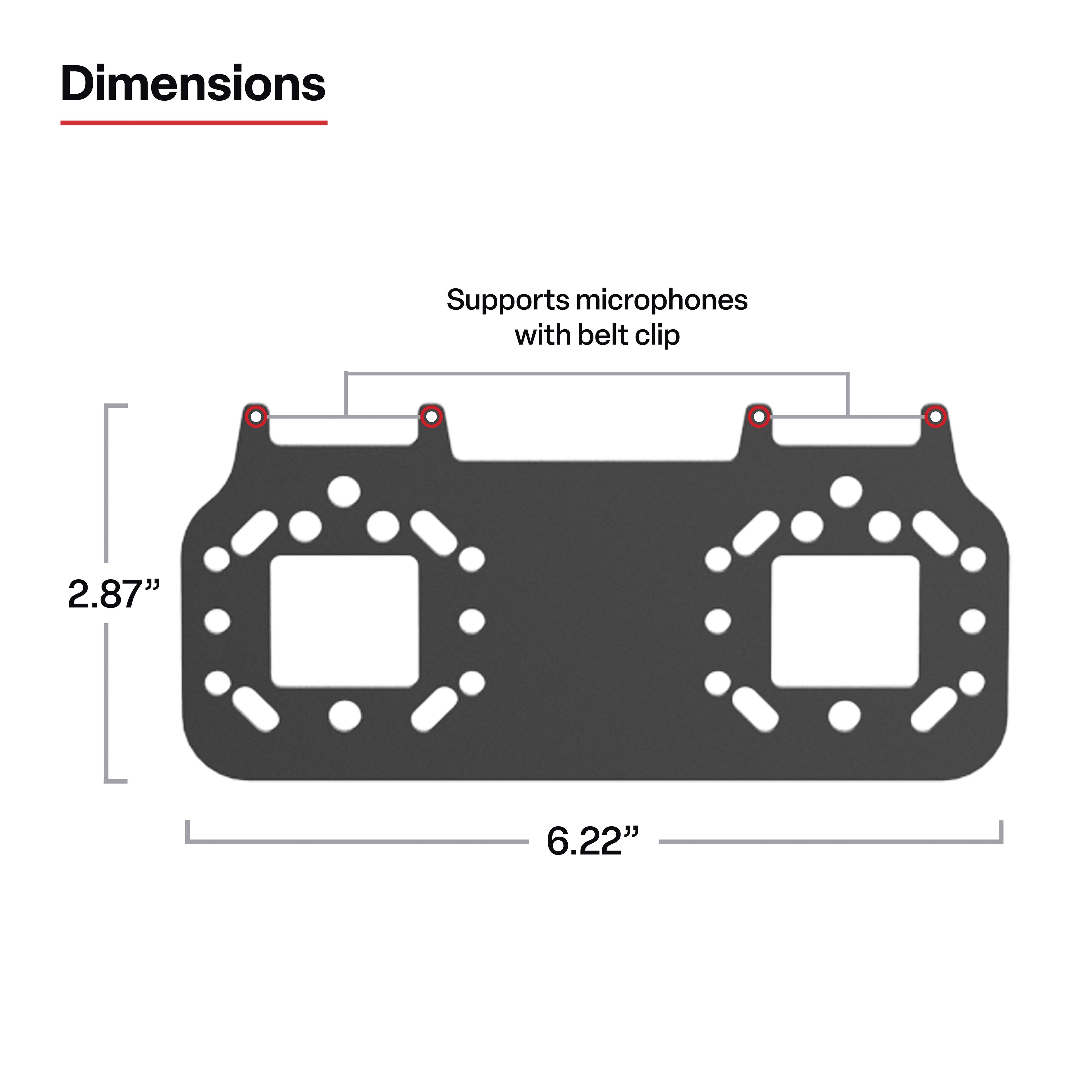 RAM-101-MIC4U:RAM-101-MIC4U_1:RAM® Short Bracket Adapter for PTT Remote Speaker Microphones