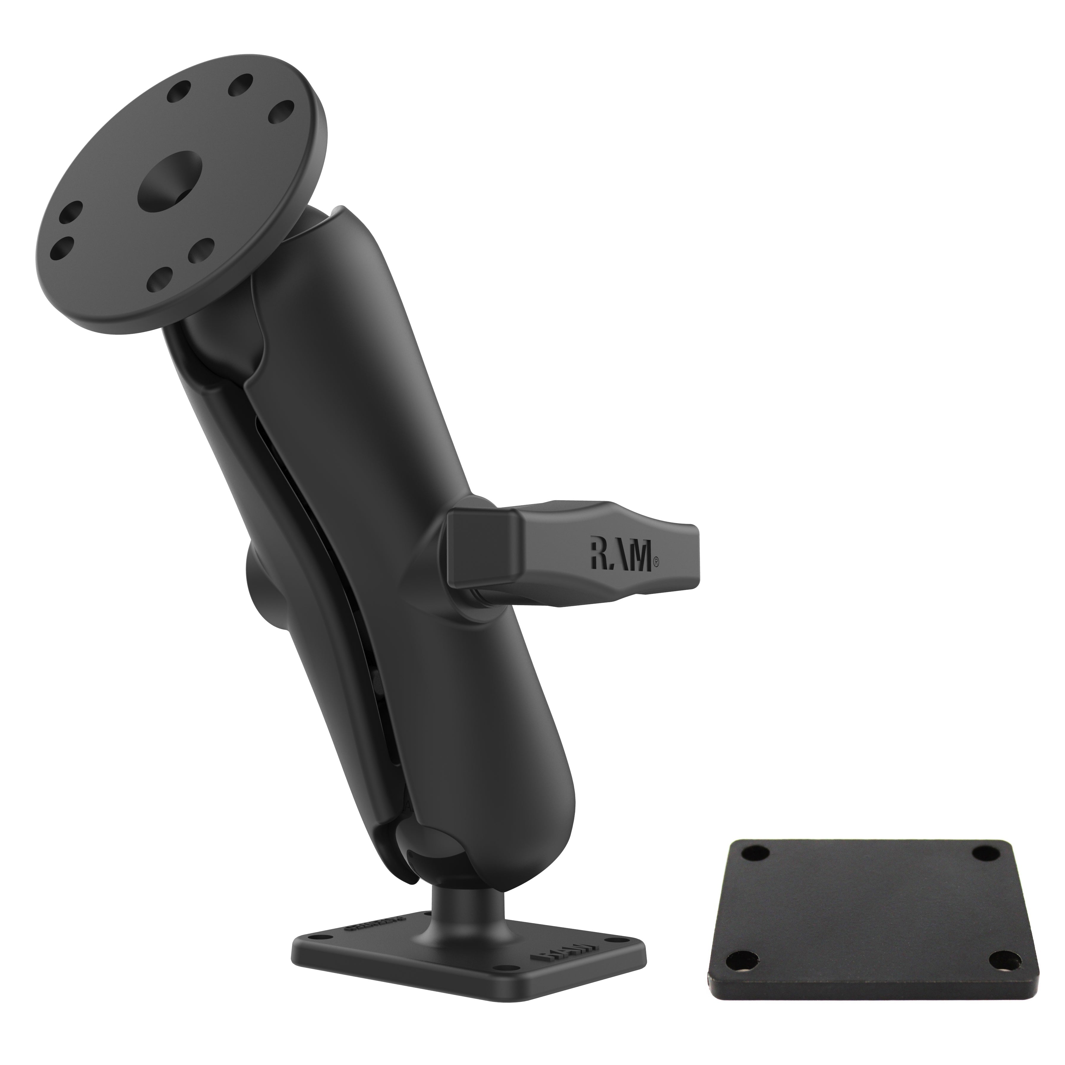 RAM-101-SAE1:RAM-101-SAE1_1:RAM® Double Ball Mount - Aluminum Backing Plate Medium
