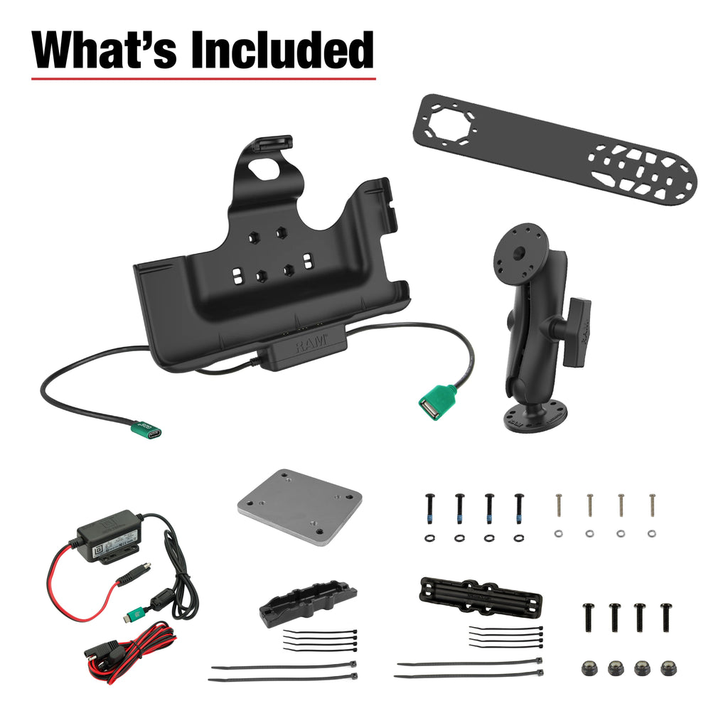 RAM-101-SAM52CP-PTT1:RAM-101-SAM52CP-PTT1_1:RAM® Aina PTT Voice Responder Vehicle Bundle for Samsung Tab Active4 Pro