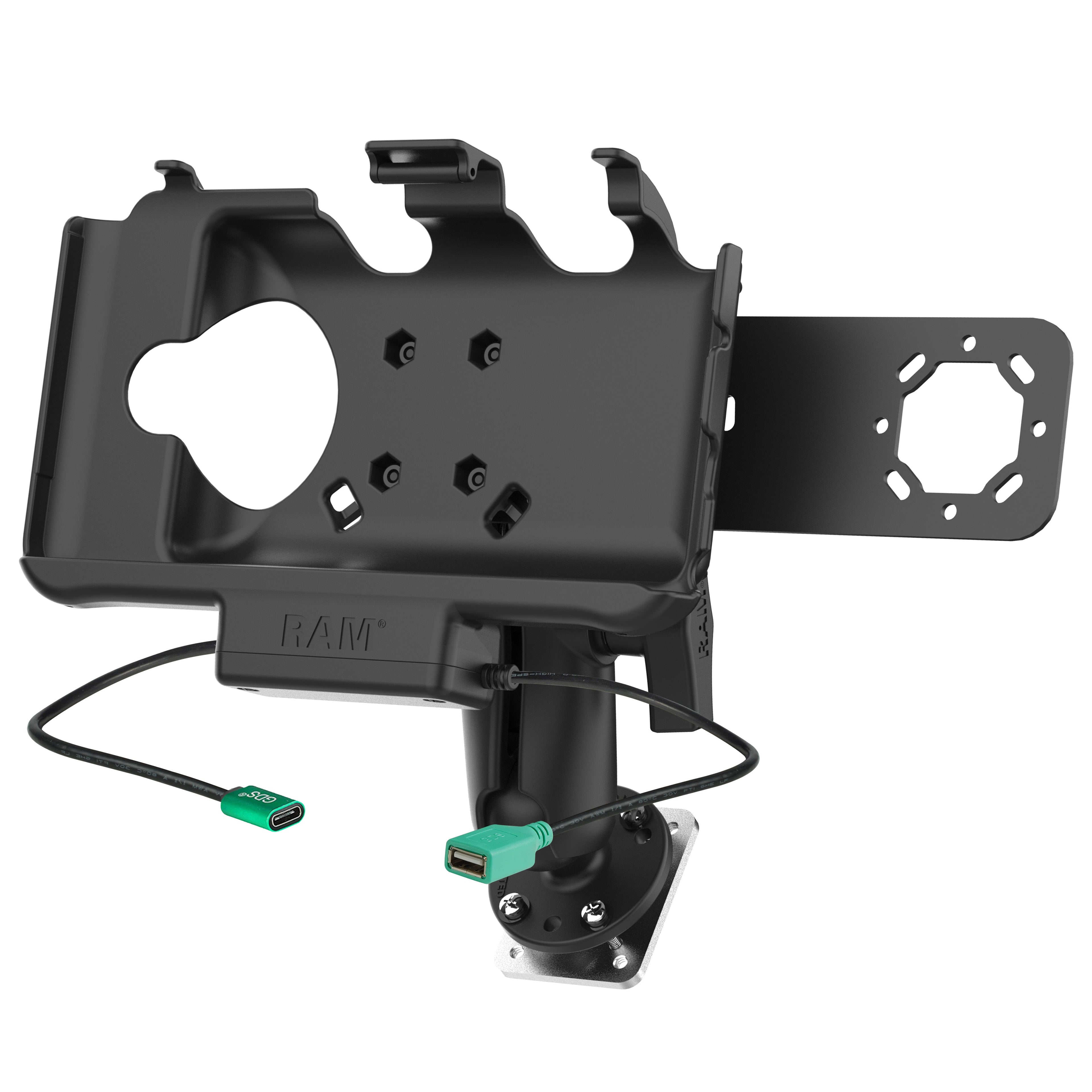 RAM-101-SAM60CP-1A-PTT1:RAM-101-SAM60CP-1A-PTT1_1:RAM® Aina PTT Voice Responder Vehicle Bundle for Samsung Tab Active5