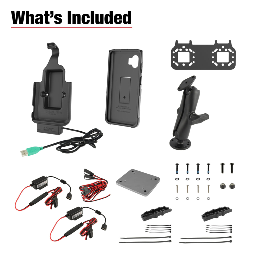 RAM-101-SAM84CP-PTT1:RAM-101-SAM84CP-PTT1_1:RAM® Aina PTT Voice Responder Bundle for Samsung XCover7 Pro & 6 Pro