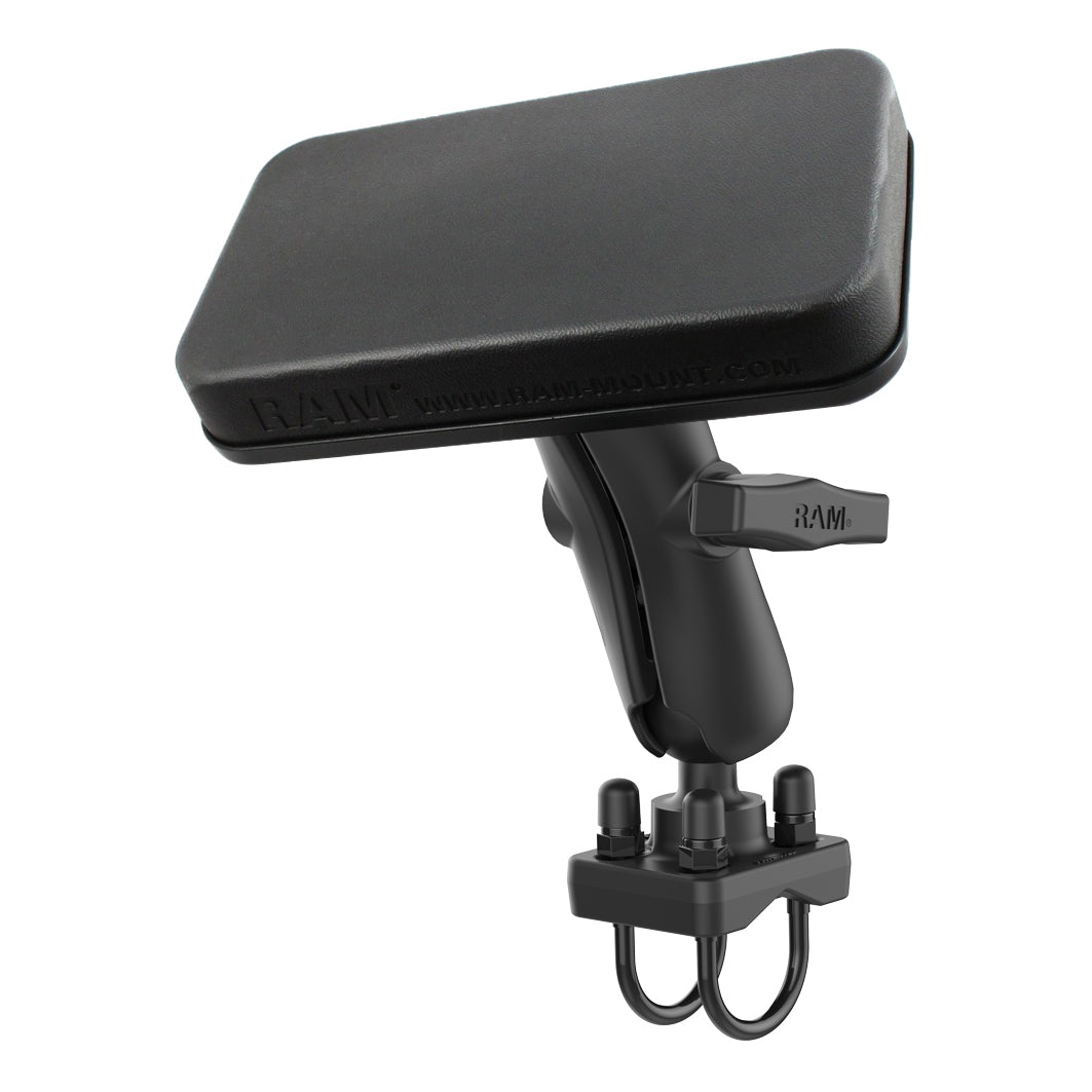RAM-101U-235Z-BR1:RAM-101U-235Z-BR1_1:RAM® Double U-Bolt Mount with Back Rest for ATV's