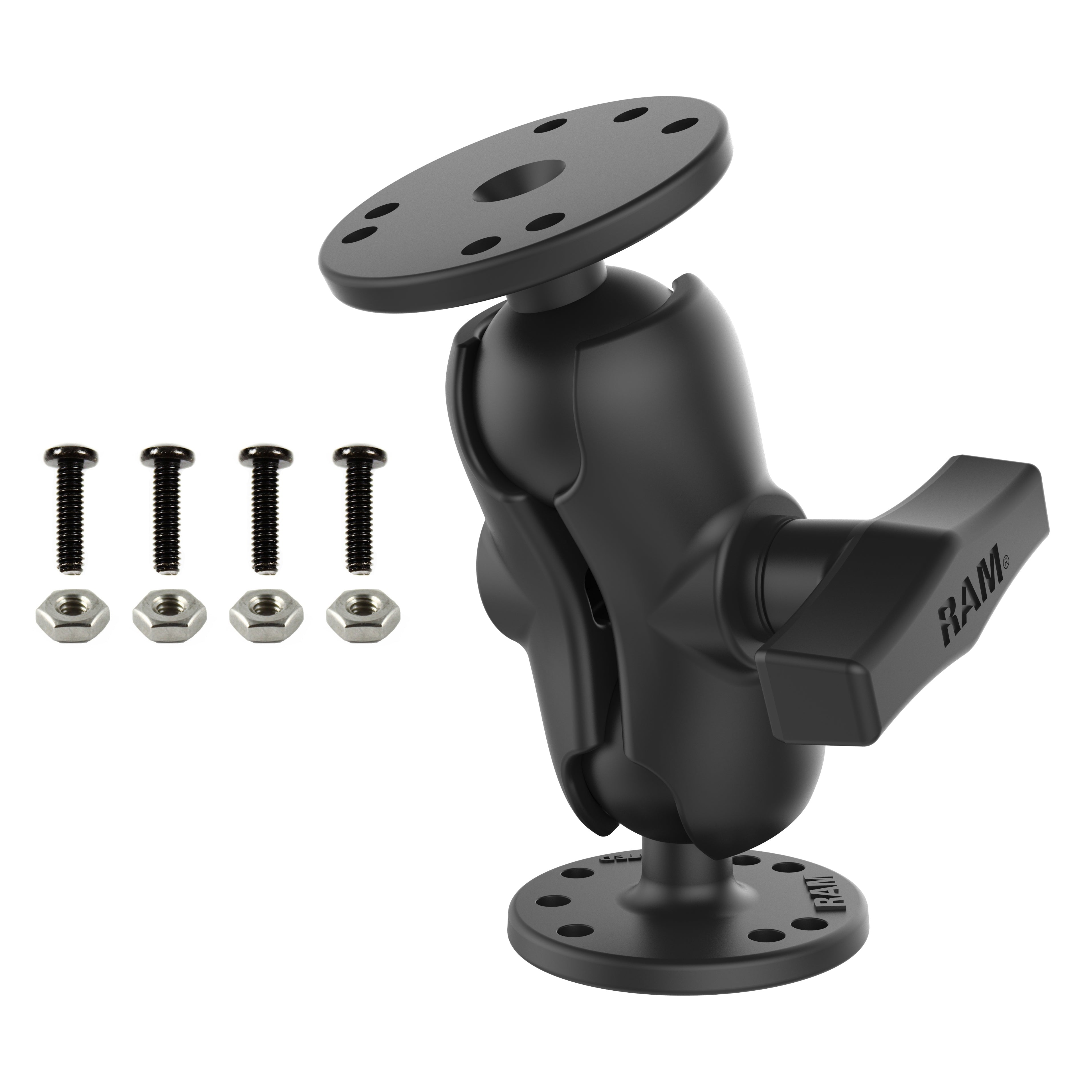 RAM-101U-B-ET1:RAM-101U-B-ET1_1:RAM® Double Ball Mount with Mounting Hardware