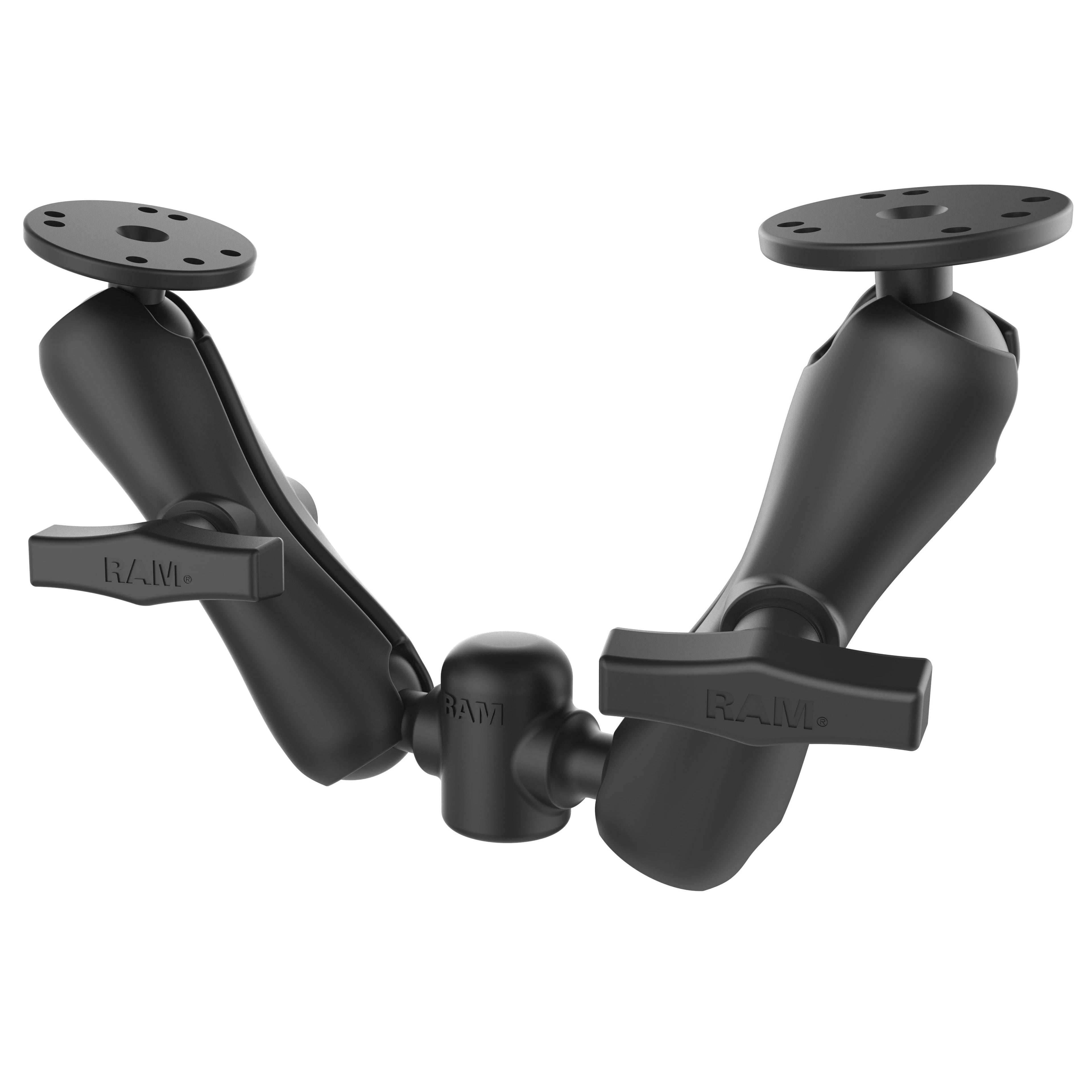 RAM-101U-CD1:RAM-101U-CD1_1:RAM® 1/2" NPT Threaded Adapter with Two C Size Double Ball Mounts