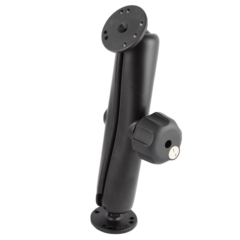 RAM-101U-DL:RAM-101U-DL_1:RAM® Double Ball Mount with Key Lock Knob - C Size Long