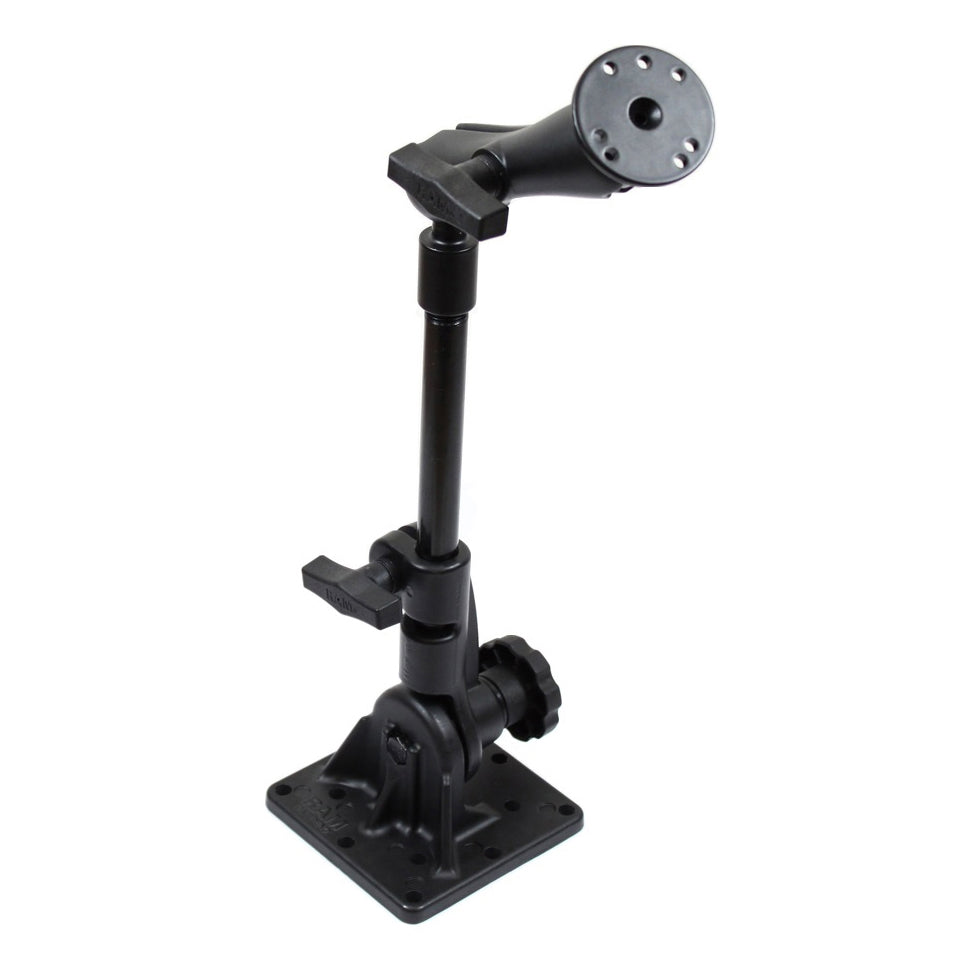 RAM-101U-GRA9:RAM-101U-GRA9_1:RAM® Pedestal Mount with 9" Pipe and C Size Double Ball Mount