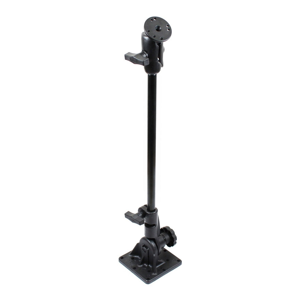 RAM-101U-VE6:RAM-101U-VE6_1:RAM® Pedestal Double Ball Mount with 18" Pipe and Round Plate