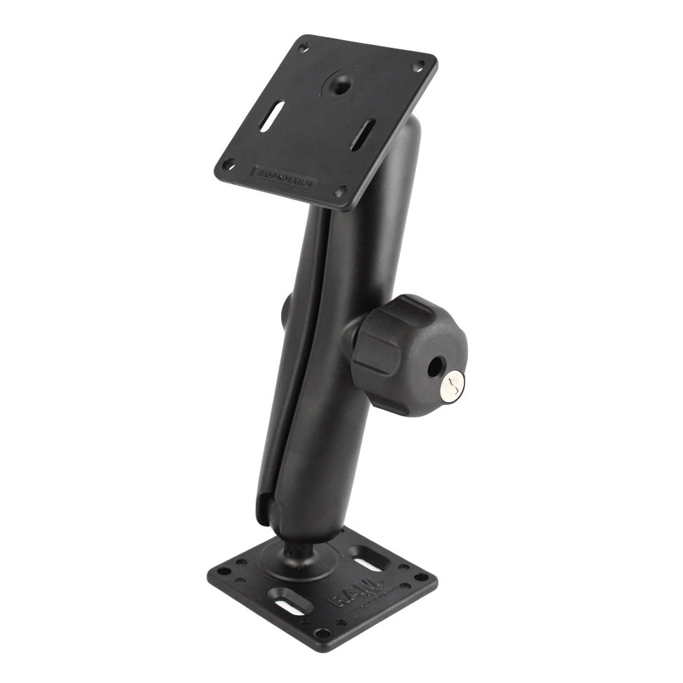 RAM-102LU-D-2461:RAM-102LU-D-2461_1:RAM® Double 75x75mm VESA Mount with Key Lock Knob - Long