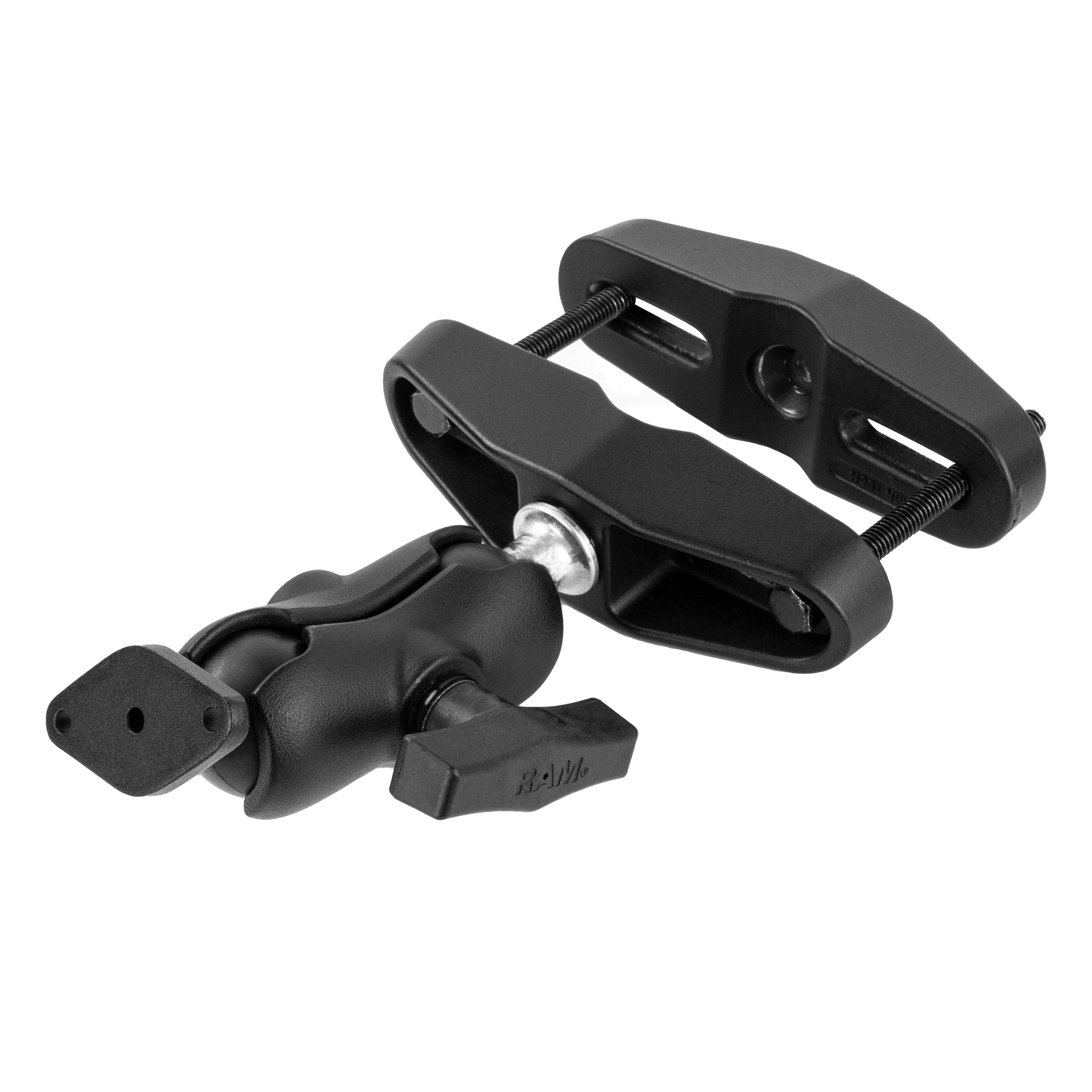 RAM-102U-B-247:RAM-102U-B-247_1:RAM® Universal Post Clamp Mount with Diamond Plate - C Size Short Arm
