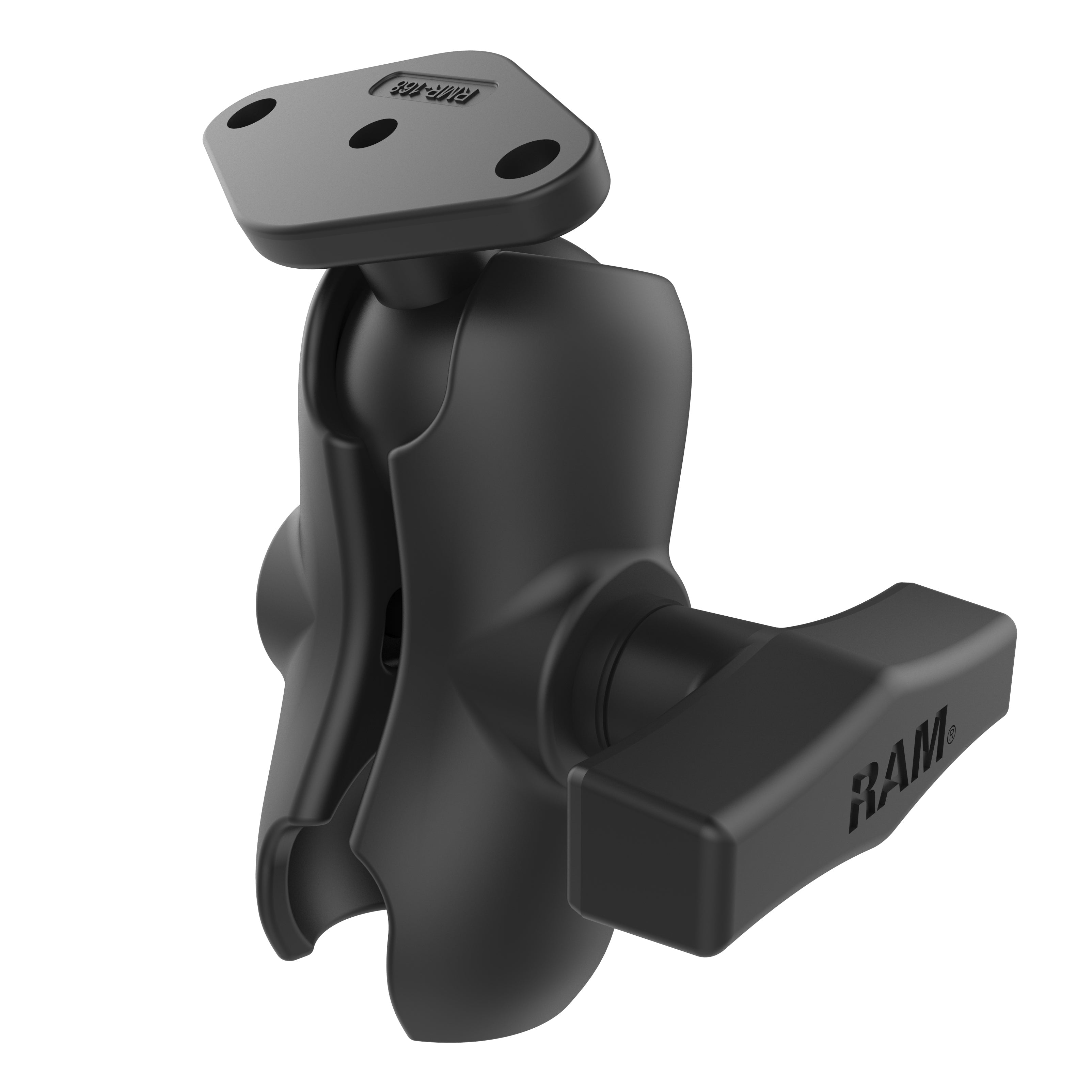 RAM-103-B-238U:RAM-103-B-238U_1:RAM® Double Socket Arm with Diamond Ball Plate - C Size Short