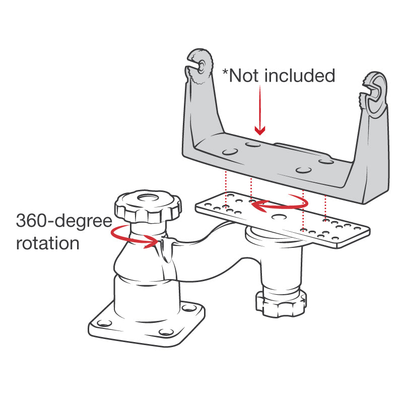 RAM-109HU:RAM-109HU_1:RAM® Horizontal 6" Swing Arm Mount for Fishfinders & Plotters