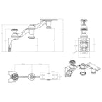 RAM-109V-1U:RAM-109V-1U_1:RAM® Vertical 12" Swing Arm Mount for Fishfinders & Plotters