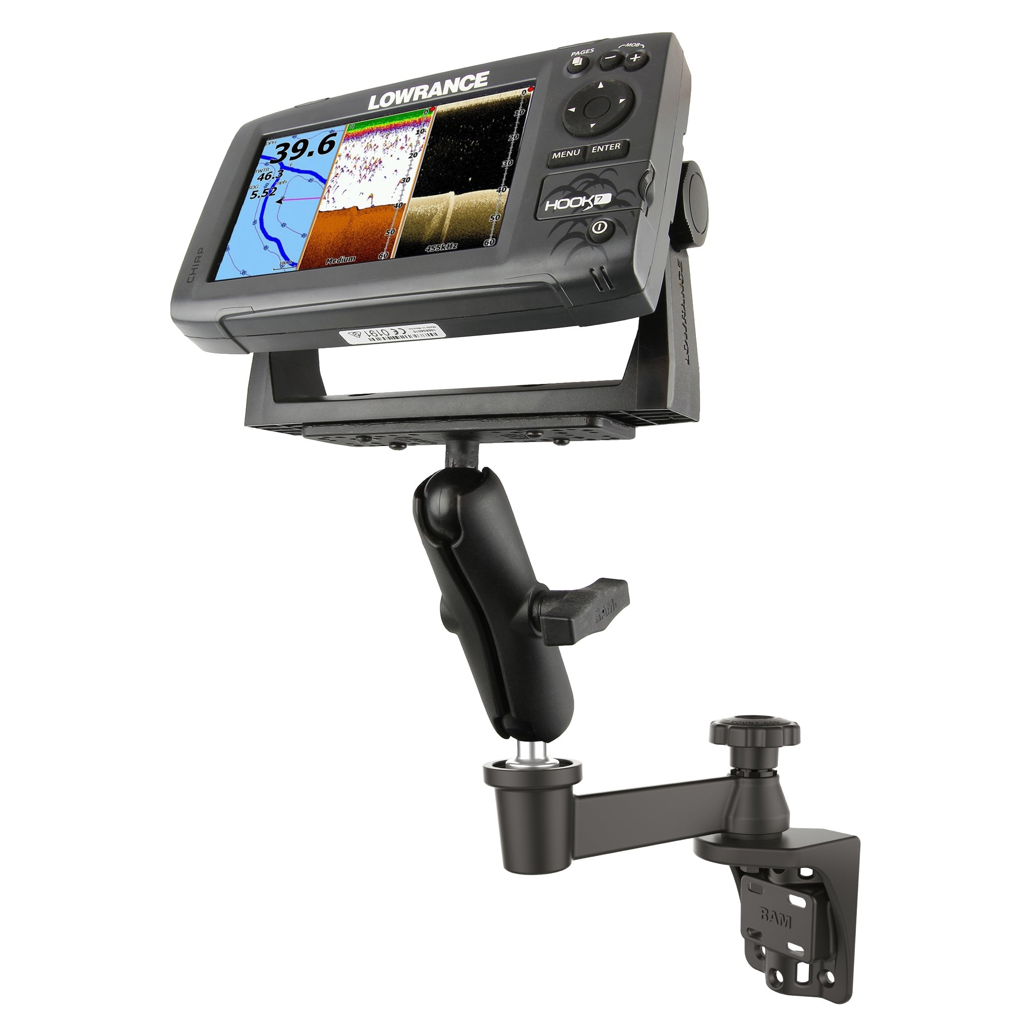 RAM-109V-2U:RAM-109V-2U_1:RAM® Vertical Swing Arm with Double Ball Mount