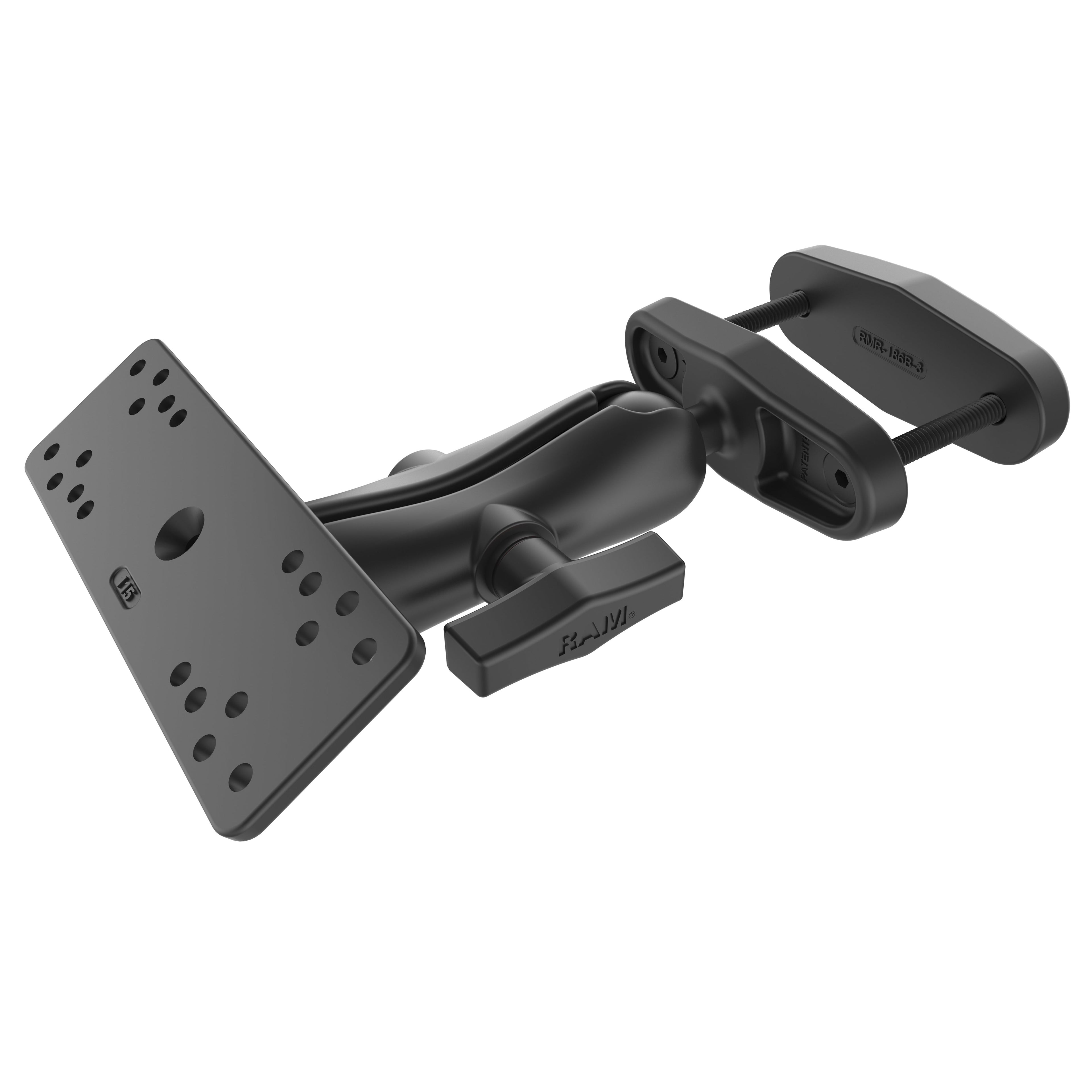 RAM-111-247U-3:RAM-111-247U-3_1:RAM® Universal Marine Electronic Mount for Square Posts up to 3" Wide