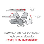 RAM-111U-B:RAM-111U-B_1:RAM® Universal Marine Electronic Mount - C Size Short