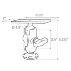 RAM-111U-B:RAM-111U-B_1:RAM® Universal Marine Electronic Mount - C Size Short