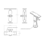 RAM-111U:RAM-111U_1:RAM® Drill-Down Marine Electronic Mount
