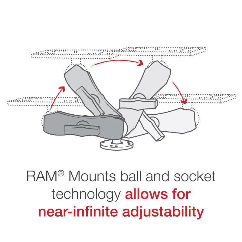 RAM-111U:RAM-111U_1:RAM® Drill-Down Marine Electronic Mount