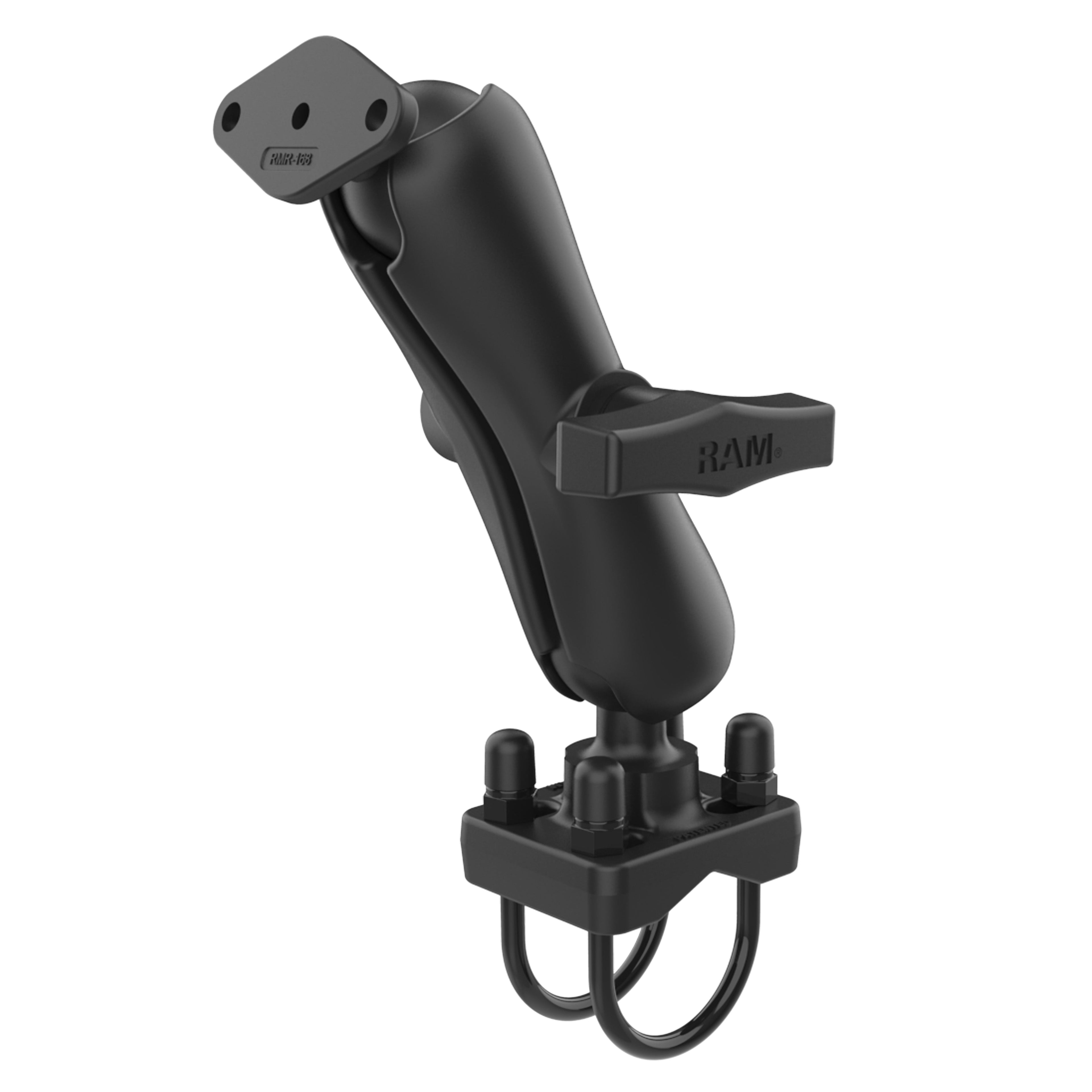 RAM-138U-235-1:RAM-138U-235-1_1:RAM® Double U-Bolt Rail Mount for Larger Rails with Diamond Plate