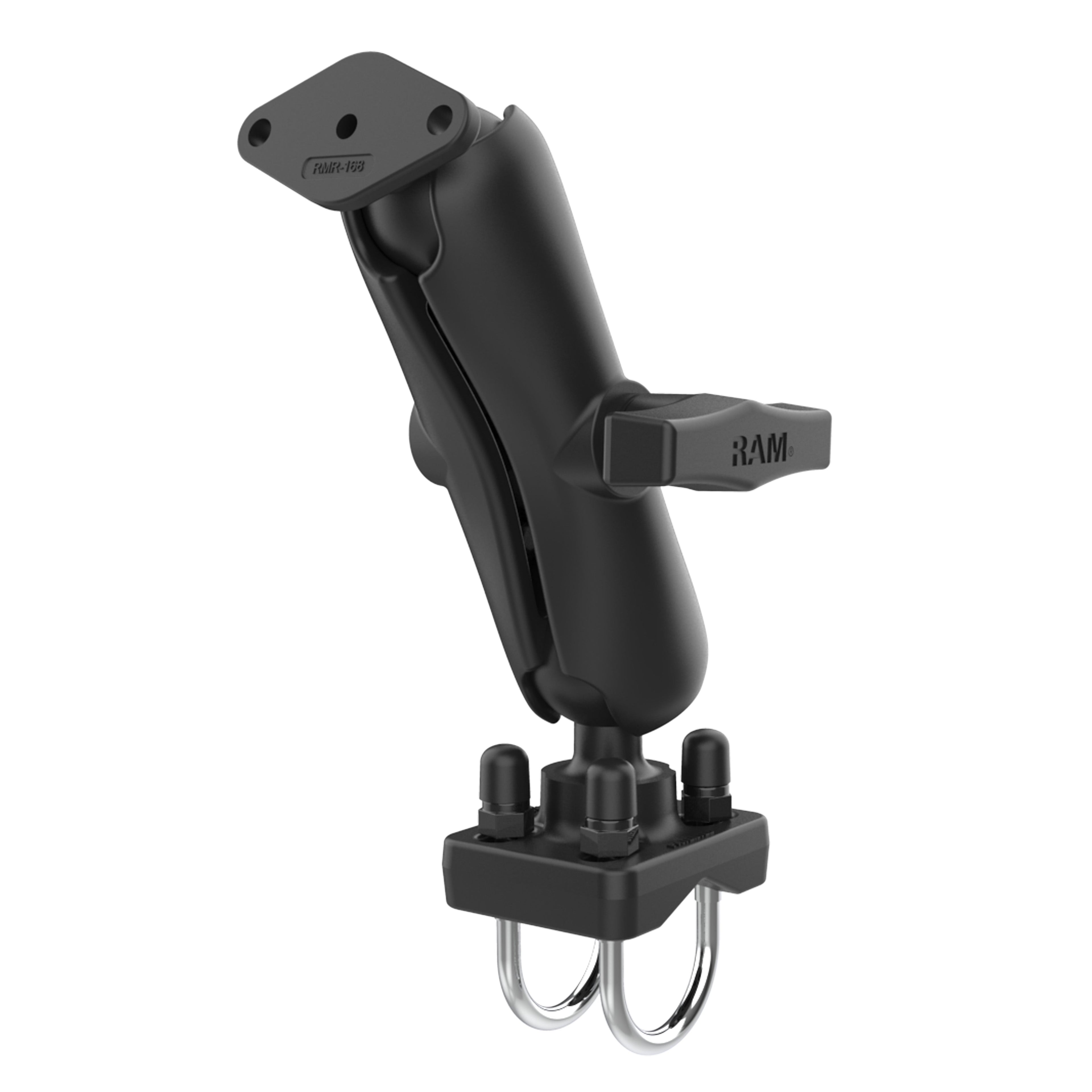 RAM-138U-235:RAM-138U-235_1:RAM® Double U-Bolt Rail Mount for Smaller Rails with Diamond Plate