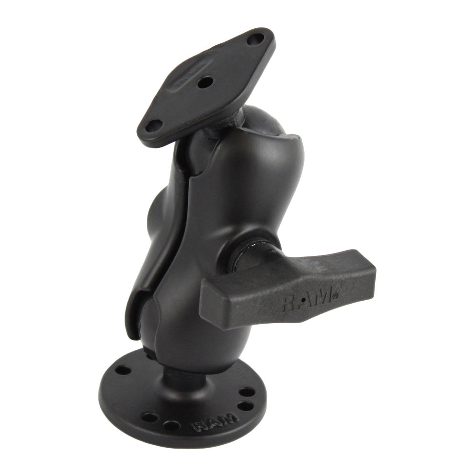 RAM-138U-B:RAM-138U-B_1:RAM® Double Ball Mount with Diamond Plate Adapter - Short