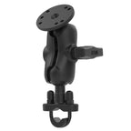 RAM-149Z-B-202U:RAM-149Z-B-202U_1:RAM® Handlebar U-Bolt Double Ball Mount with Round Plate - C Size Short