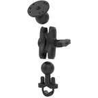 RAM-149Z-B-202U:RAM-149Z-B-202U_1:RAM® Handlebar U-Bolt Double Ball Mount with Round Plate - C Size Short