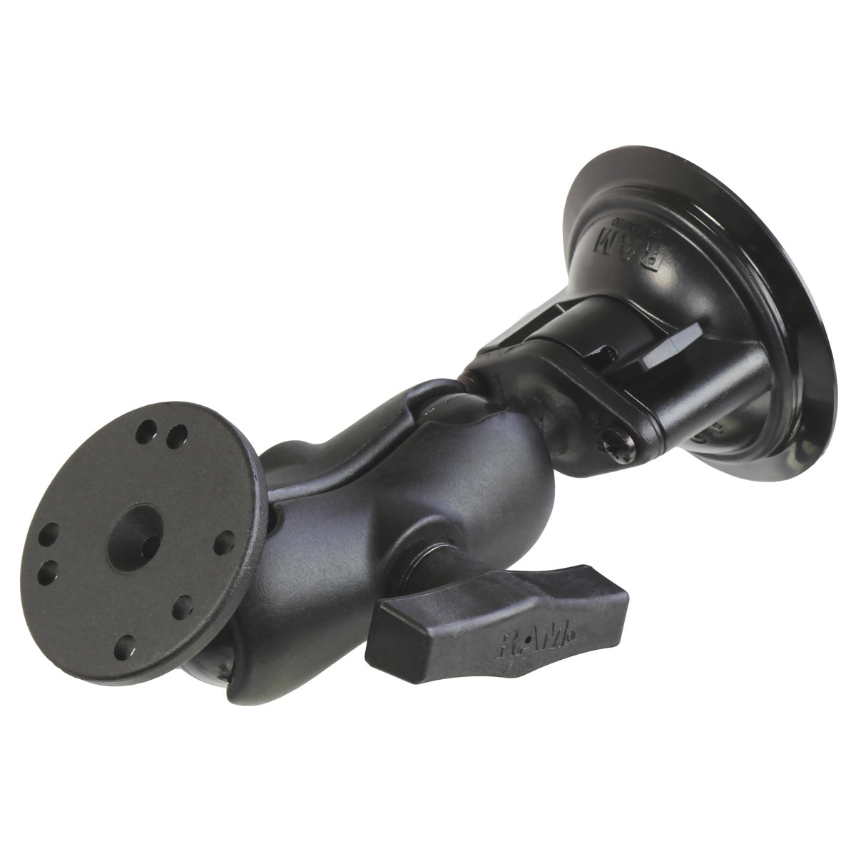 RAM-166-B-202U:RAM-166-B-202U_1:RAM® Twist-Lock™ Suction Cup Mount with Round Plate Adapter - Short