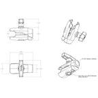 RAM-200-1U:RAM-200-1U_1:RAM® Single Socket Arm with 1/2" NPT Threaded Hole