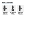 RAM-201-BC-201U:RAM-201-BC-201U_1:RAM® 11" Long C Size to B Size Double Socket Arm Extension