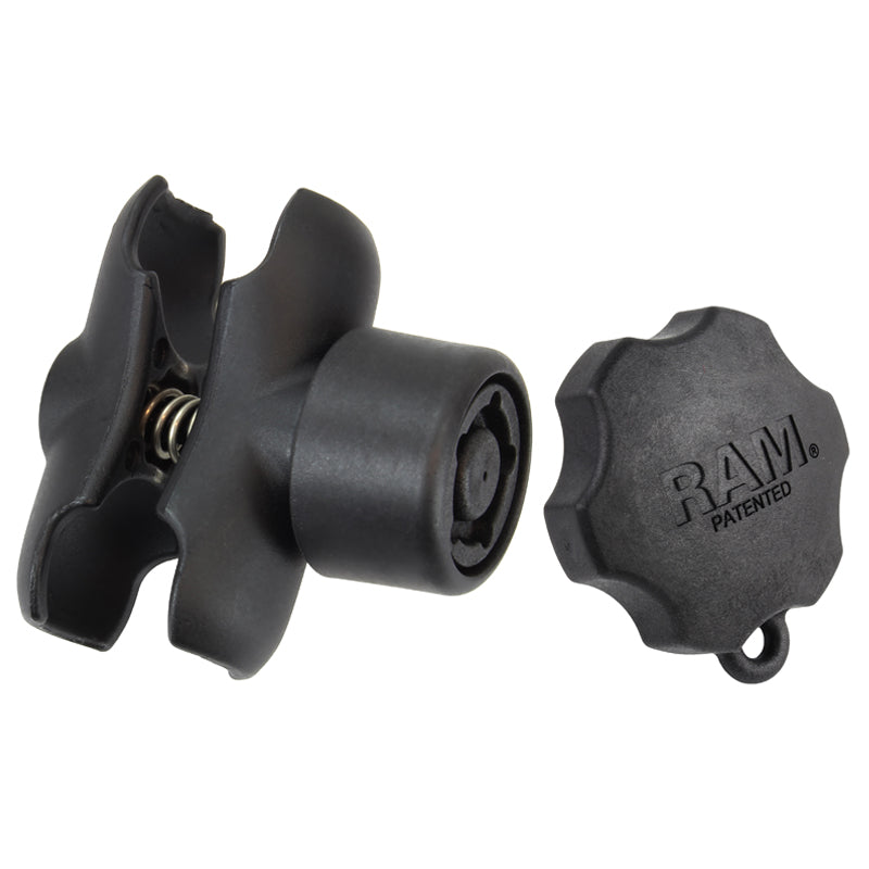 RAM-201-BSU:RAM-201-BSU_1:RAM® Double Socket Arm with RAM® Pin-Lock™ Security Knob - C Size Short