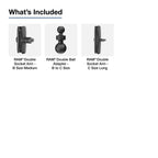 RAM-201-D-BC-201U:RAM-201-D-BC-201U_1:RAM® 14.5" Long C Size to B Size Double Socket Arm Extension