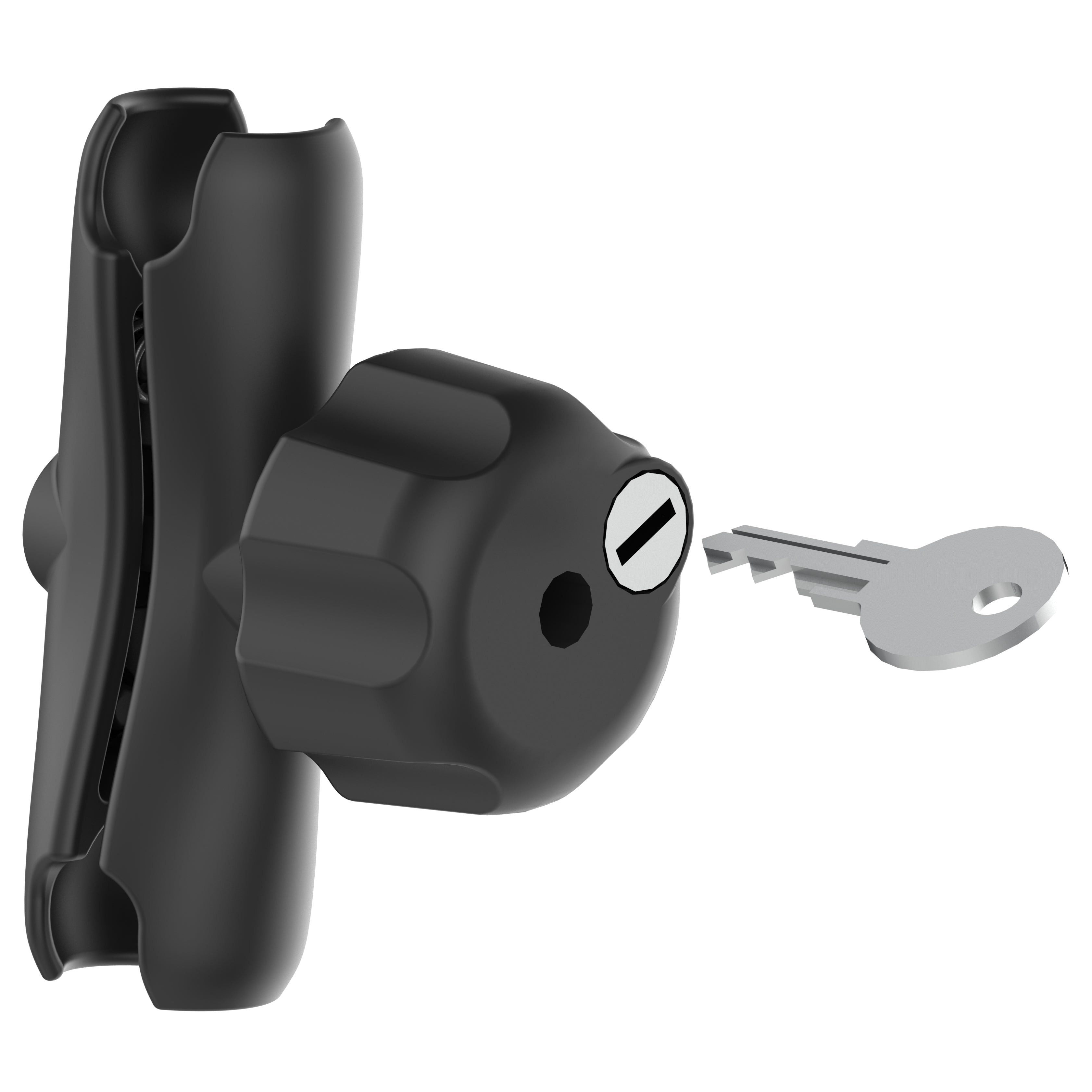 RAM-201LU:RAM-201LU_1:RAM® Double Socket Arm with Brass Key Lock Knob - C Size Medium