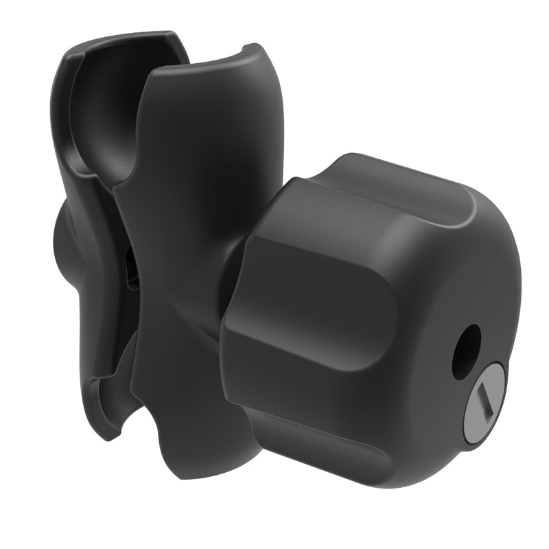 RAM-201U-BL:RAM-201U-BL_1:RAM® Double Socket Arm with Brass Key Lock Knob - C Size Short