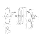 RAM-201U:RAM-201U_1:RAM® Double Socket Arm - C Size Medium