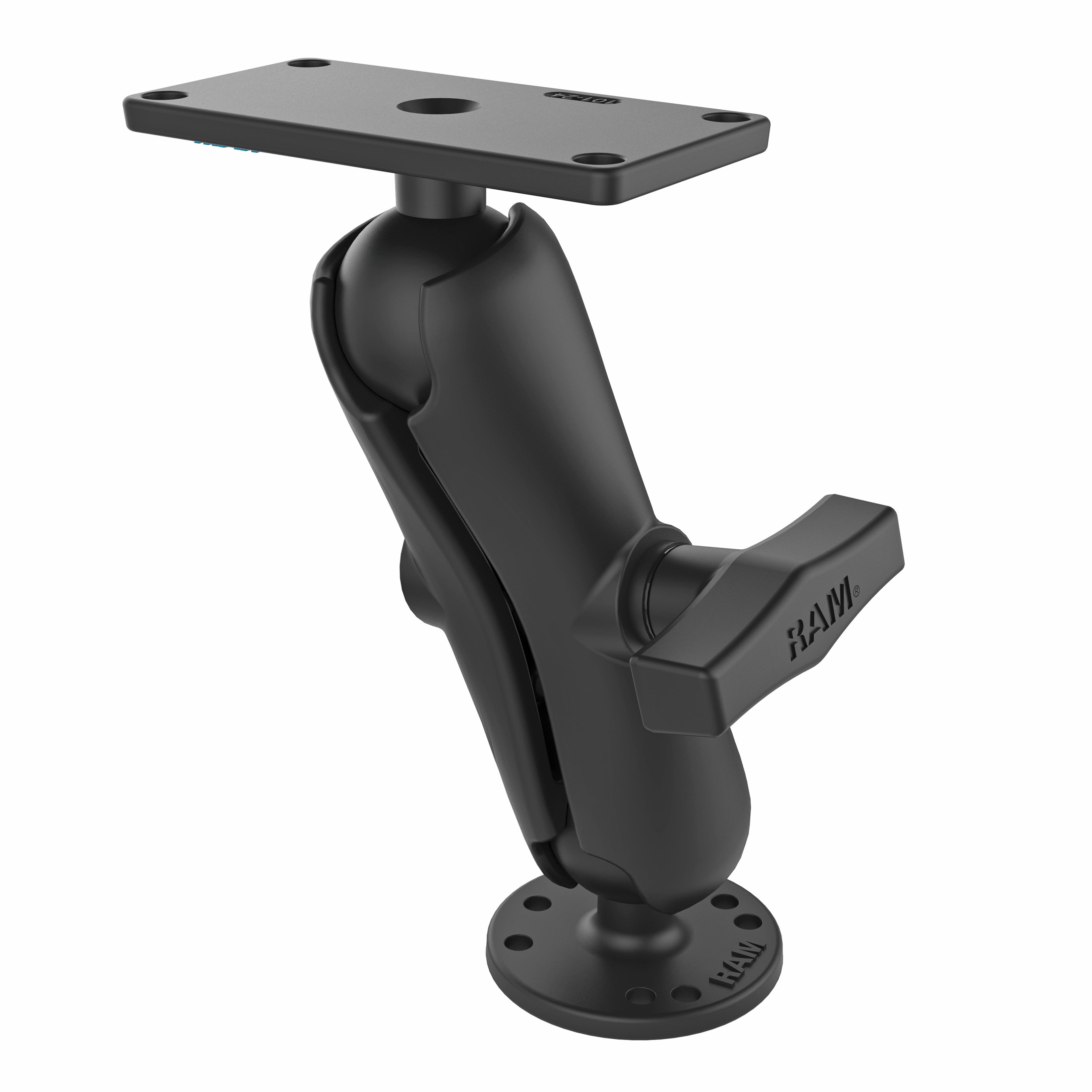 RAM-202-24-202U:RAM-202-24-202U_1:RAM® Drill-Down Double Ball Mount for Humminbird Helix 7 - Medium