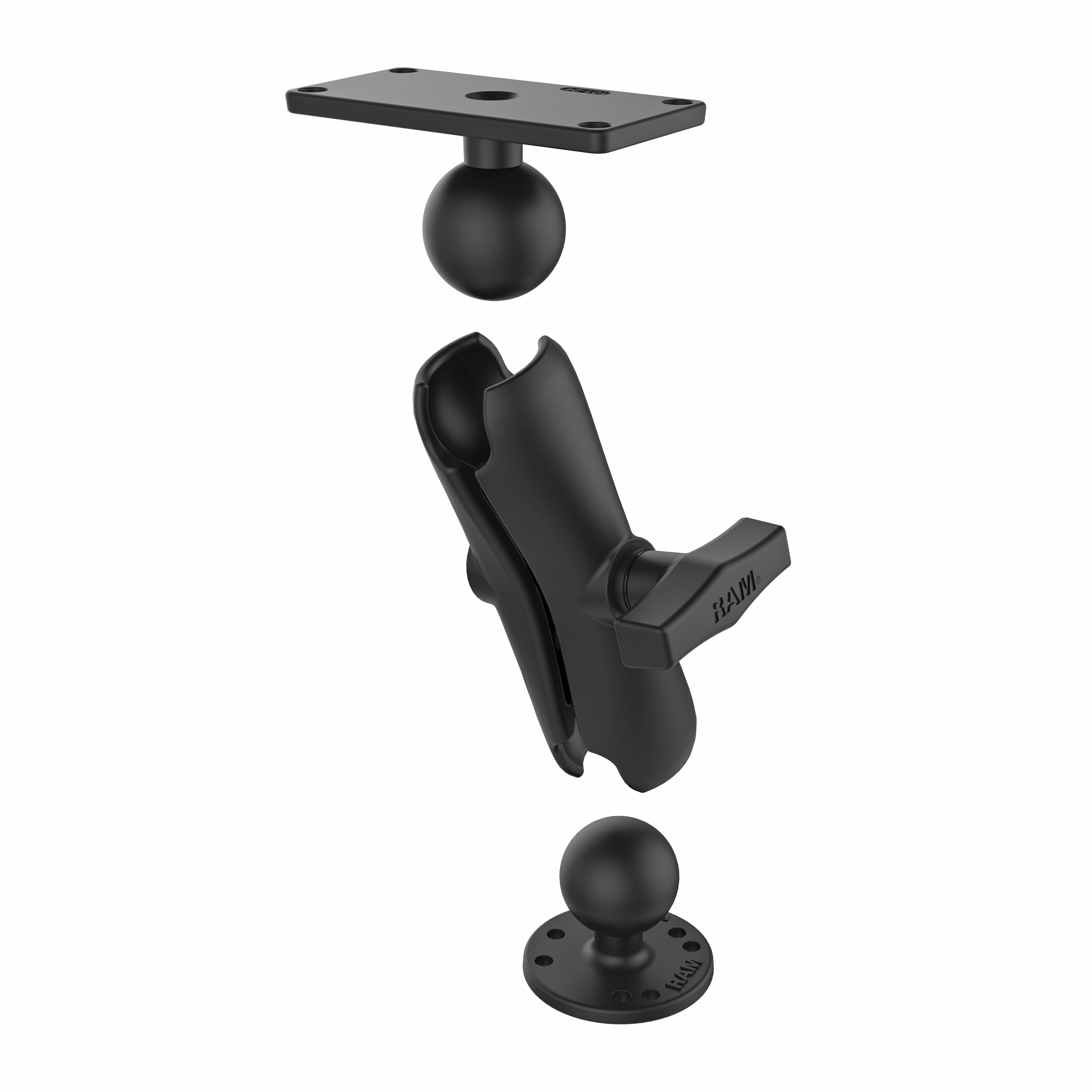 RAM-202-24-202U:RAM-202-24-202U_1:RAM® Drill-Down Double Ball Mount for Humminbird Helix 7 - Medium