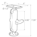 RAM-202-24-202U:RAM-202-24-202U_1:RAM® Drill-Down Double Ball Mount for Humminbird Helix 7 - Medium