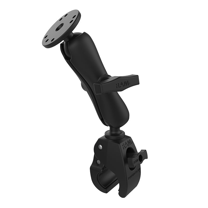 RAM-202-404U:RAM-202-404U_1:RAM® Tough-Claw™ Medium Clamp Double Ball Mount with Round Plate