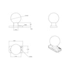 RAM-202U-12:RAM-202U-12_1:RAM® Ball Base with 1.5" 2-Hole Pattern - C Size