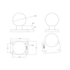 RAM-202U-152:RAM-202U-152_1:RAM® Ball Base with 1" x 1.5" 4-Hole Pattern - C Size