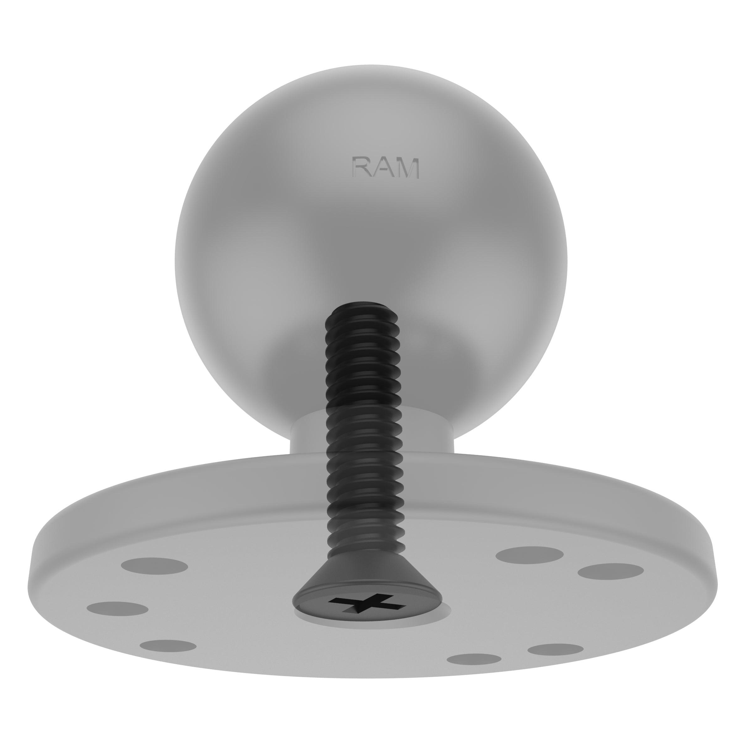RAM-202U-IN1:RAM-202U-IN1_1:RAM® Round Plate with Ball & Steel Reinforced Bolt