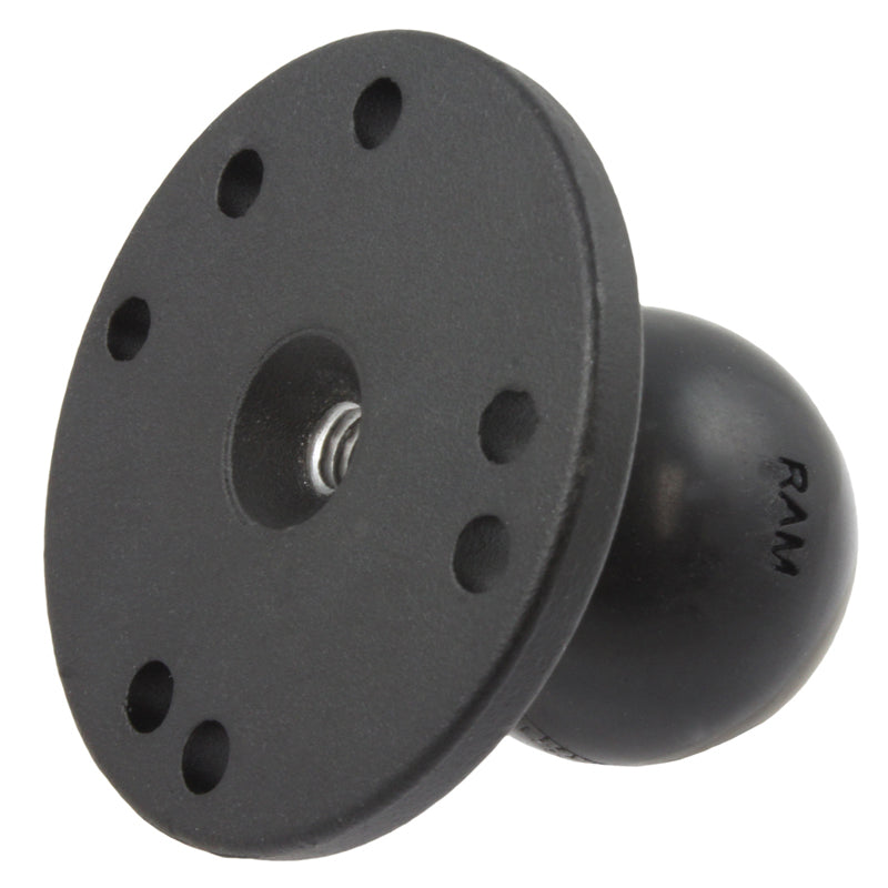 RAM-202U-MT1:RAM-202U-MT1_1:RAM® Round Plate with Ball & 5/16"-18 Threaded Hole