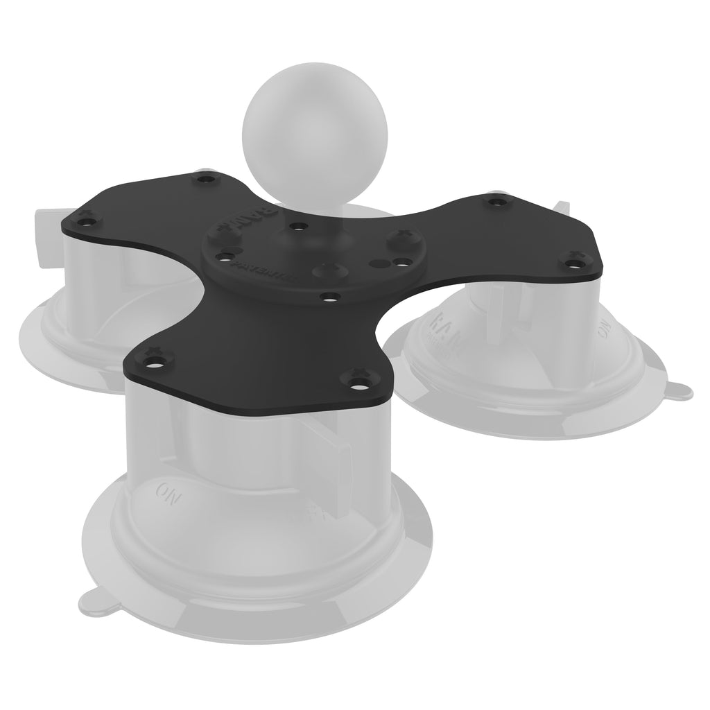 RAM-224-3BPU:RAM-224-3BPU_1:RAM® Triple Suction Cup Plate Adapter